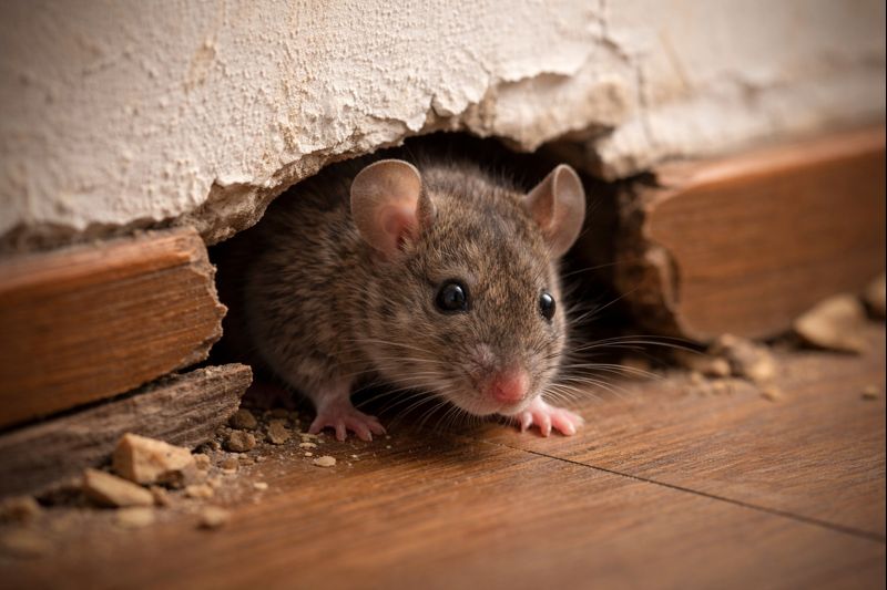 Mouse activity around a home entry point
